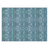 Peacock und Dragon William Morris Navy Blue Floral Tischdecke (Vorderseite (Horizontal))