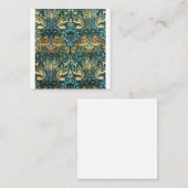 Peacock und Dragon William Morris Quadratische Visitenkarte (Vorne/Hinten)
