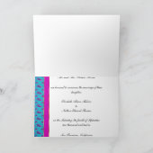 Peacock und Magenta Paisley Pattern Ankündigung (Innenseite)