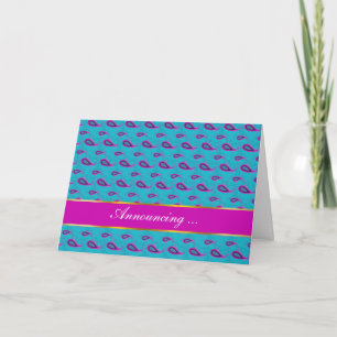 Peacock und Magenta Paisley Pattern Ankündigung