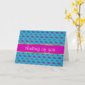 Peacock und Magenta Paisley Pattern Karte (Gelbe Blume)