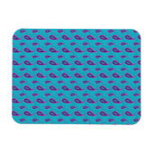 Peacock und Magenta Paisley Pattern Magnet (Horizontal)