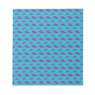 Peacock und Magenta Paisley Pattern Notizblock