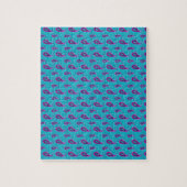 Peacock und Magenta Paisley Pattern Puzzle (Vertikal)