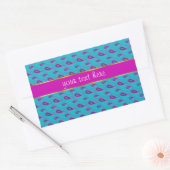 Peacock und Magenta Paisley Pattern Rechteckiger Aufkleber (Umschlag)