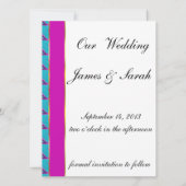 Peacock und Magenta Paisley Pattern Save The Date (Rückseite)