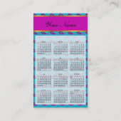 Peacock und Magenta Paisley Pattern Visitenkarte (Rückseite)