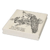 Peacock und Peahen auf einer Rücksendeadresse mit  Gummistempel (Stempel)
