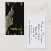 Peacock und Scrolls Business Visitenkarte (Vorne/Hinten)