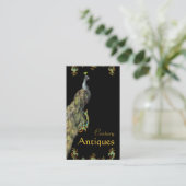 Peacock und Scrolls Business Visitenkarte (Stehend Vorderseite)