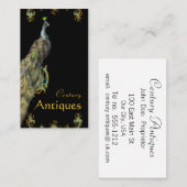 Peacock und Scrolls Business Visitenkarte (Vorne/Hinten)