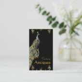 Peacock und Scrolls Business Visitenkarte (Stehend Vorderseite)