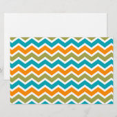 Peacock Vibrant Tribal Zigzag Briefpapier (Vorne/Hinten)