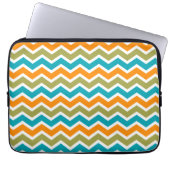 Peacock Vibrant Tribal Zigzag Laptopschutzhülle (Vorderseite)
