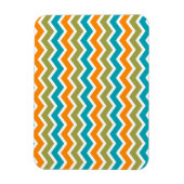 Peacock Vibrant Tribal Zigzag Magnet (Vertikal)