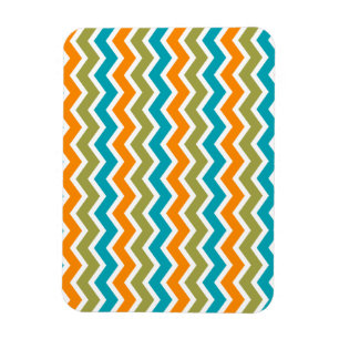 Peacock Vibrant Tribal Zigzag Magnet