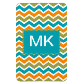 Peacock Vibrant Tribal Zigzag Magnet (Vertikal)