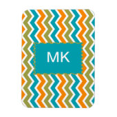 Peacock Vibrant Tribal Zigzag Magnet (Vertikal)