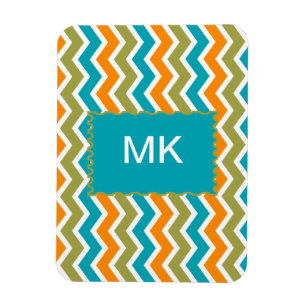 Peacock Vibrant Tribal Zigzag Magnet