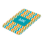 Peacock Vibrant Tribal Zigzag Magnet (Linke Seite)