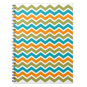 Peacock Vibrant Tribal Zigzag Notizblock