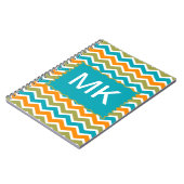 Peacock Vibrant Tribal Zigzag Notizblock (Linke Seite)