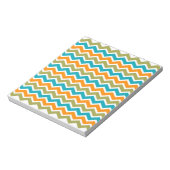 Peacock Vibrant Tribal Zigzag Notizblock (Rotiert)