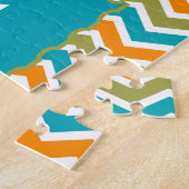 Peacock Vibrant Tribal Zigzag Puzzle (Seite)