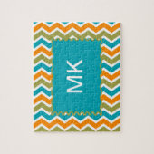 Peacock Vibrant Tribal Zigzag Puzzle (Vertikal)