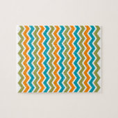 Peacock Vibrant Tribal Zigzag Puzzle (Horizontal)