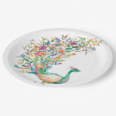 Peacock Vintag Illustrations-Teller Pappteller (Schrägansicht)