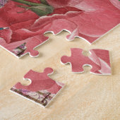 Peacock Vintag rosa, florale Nocken Puzzle (Seite)