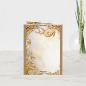 Peacock Vintage Jugendstil-Luxus-DIY-Nachricht Karte (Rückseite)