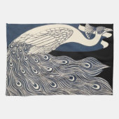 Peacock Vintages blaues Meer Geschirrtuch (Horizontal)