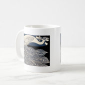 Peacock Vintages blaues Meer Kaffeetasse (Vorderseite Links)