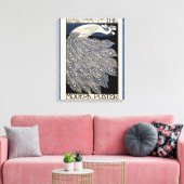 Peacock Vintages blaues Meer Leinwanddruck (Insitu (Wohnzimmer))