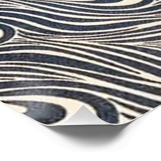 Peacock Vintages blaues Meer Poster (Ecke)