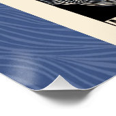 Peacock Vintages blaues Meer Poster (Ecke)