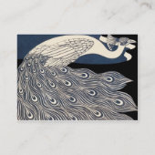 Peacock Vintages blaues Meer Visitenkarte (Rückseite)