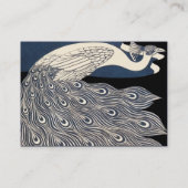 Peacock Vintages blaues Meer Visitenkarte (Rückseite)