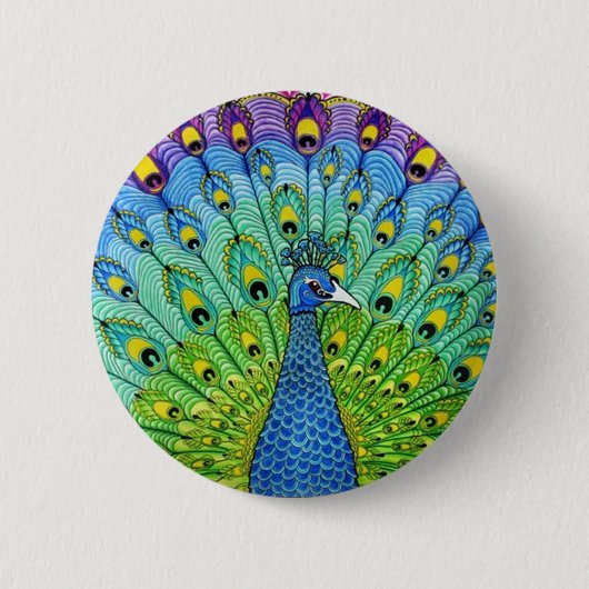 Peacock-Vogelanimation Button (Vorderseite)