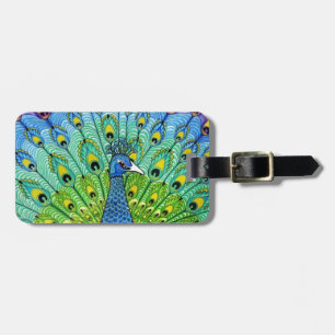 Peacock-Vogelanimation Gepäckanhänger