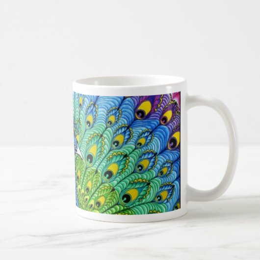 Peacock-Vogelanimation Kaffeetasse (Rechts)