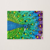 Peacock-Vogelanimation Puzzle (Horizontal)