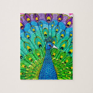 Peacock-Vogelanimation Puzzle