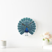 Peacock Wall Clock – Elegant Decorative Timepiece  Runde Wanduhr (Zuhause)
