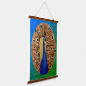 Peacock Wandteppich Mit Holzrahmen (Gewinkelt)