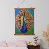 Peacock Wandteppich Mit Holzrahmen (Schlafzimmer)