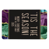 Peacock Watercolor Agate Magnet (Horizontal)