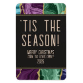 Peacock Watercolor Agate Magnet (Vertikal)